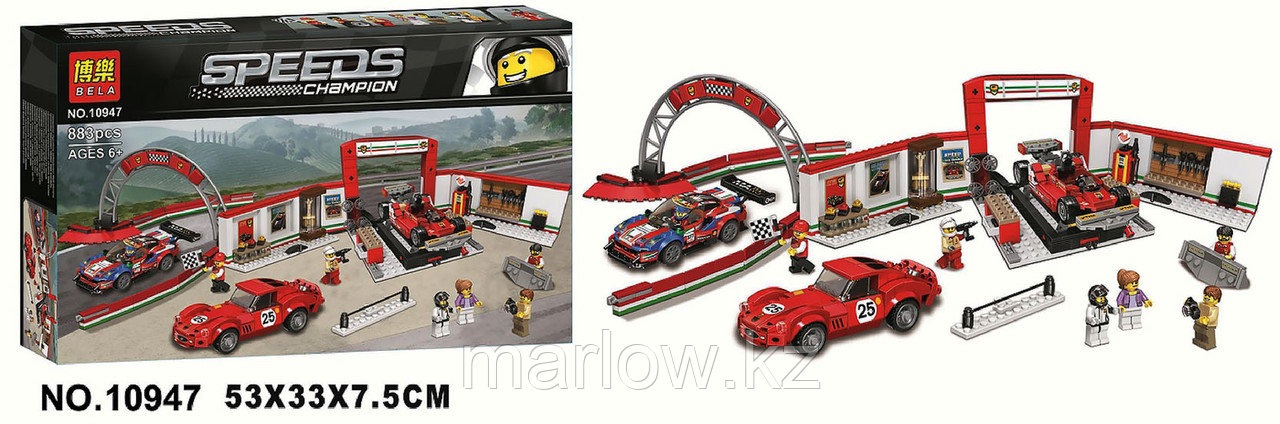 Конструктор Гараж Ferrari BELA 10947 аналог LEGO 75889 - фото 3 - id-p111469995