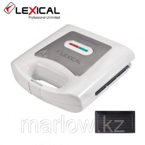 Электрическая сэндвичница LEXICAL LSM-2502 Антипригарное покрытие 800Вт White - фото 1 - id-p111455142
