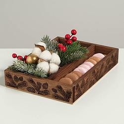 Ящик-кашпо подарочный «Новогодняя сказка», 25,5 × 20 × 5 см