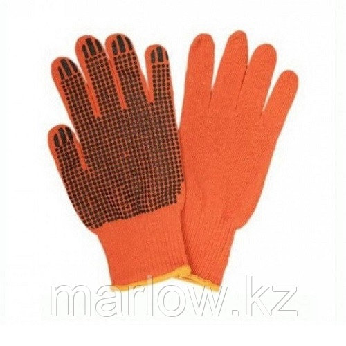 Перчатки рабочие оранжевые х/б (AB-004) - фото 1 - id-p111459108