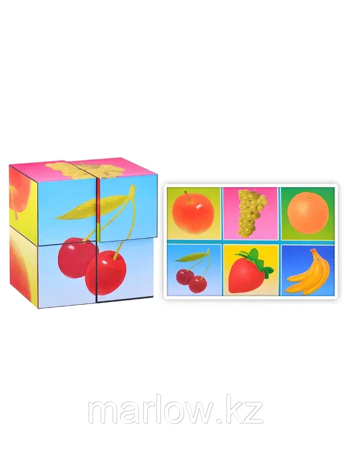 Кубики "Фрукты" 4 шт. 00801 Стеллар - фото 2 - id-p111440334