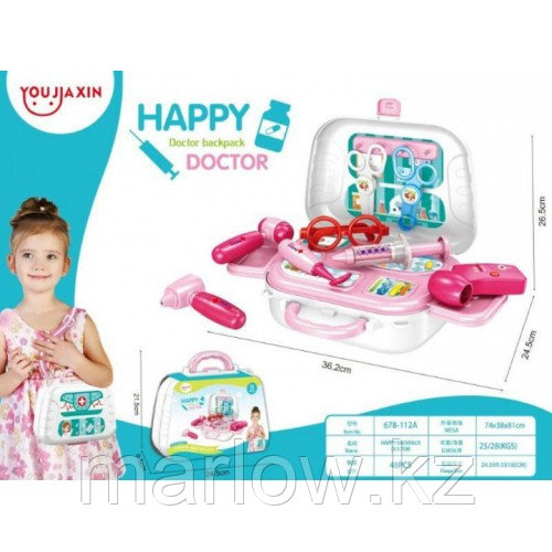 Игровой набор доктора HAPPY DOCTOR 678-112A в чемоданчике - фото 2 - id-p111457151