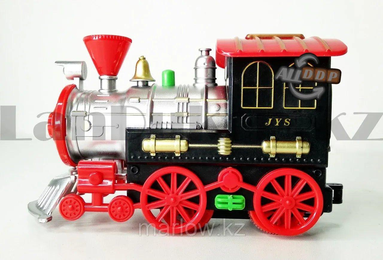Игрушечный набор железная дорога и поезд со свето-звуковым сопровождением на 14 деталей Locomotive RailWay - фото 6 - id-p111453192