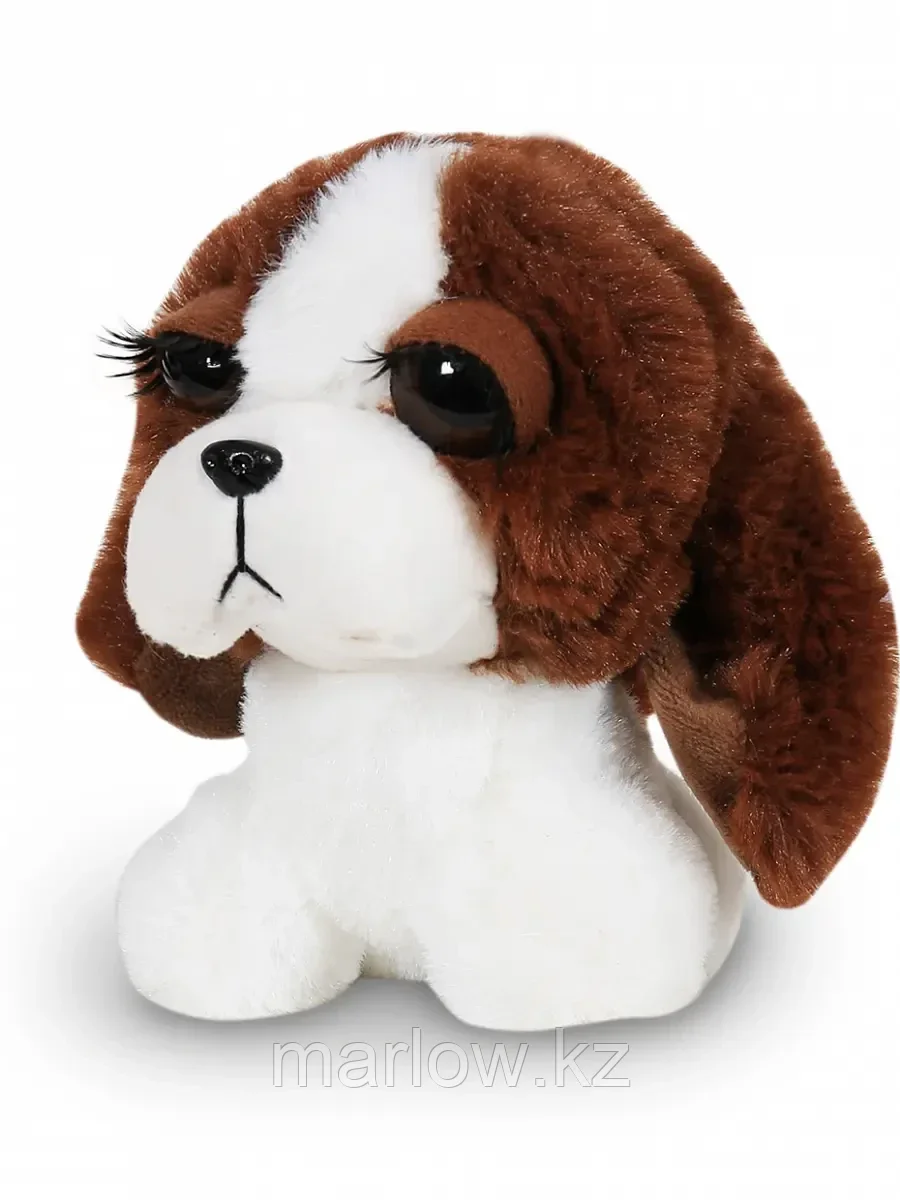 Мягкая игрушка Собака Мася бело-коричневая 11 см 1570-22-2 ТМ Коробейники - фото 1 - id-p111442336