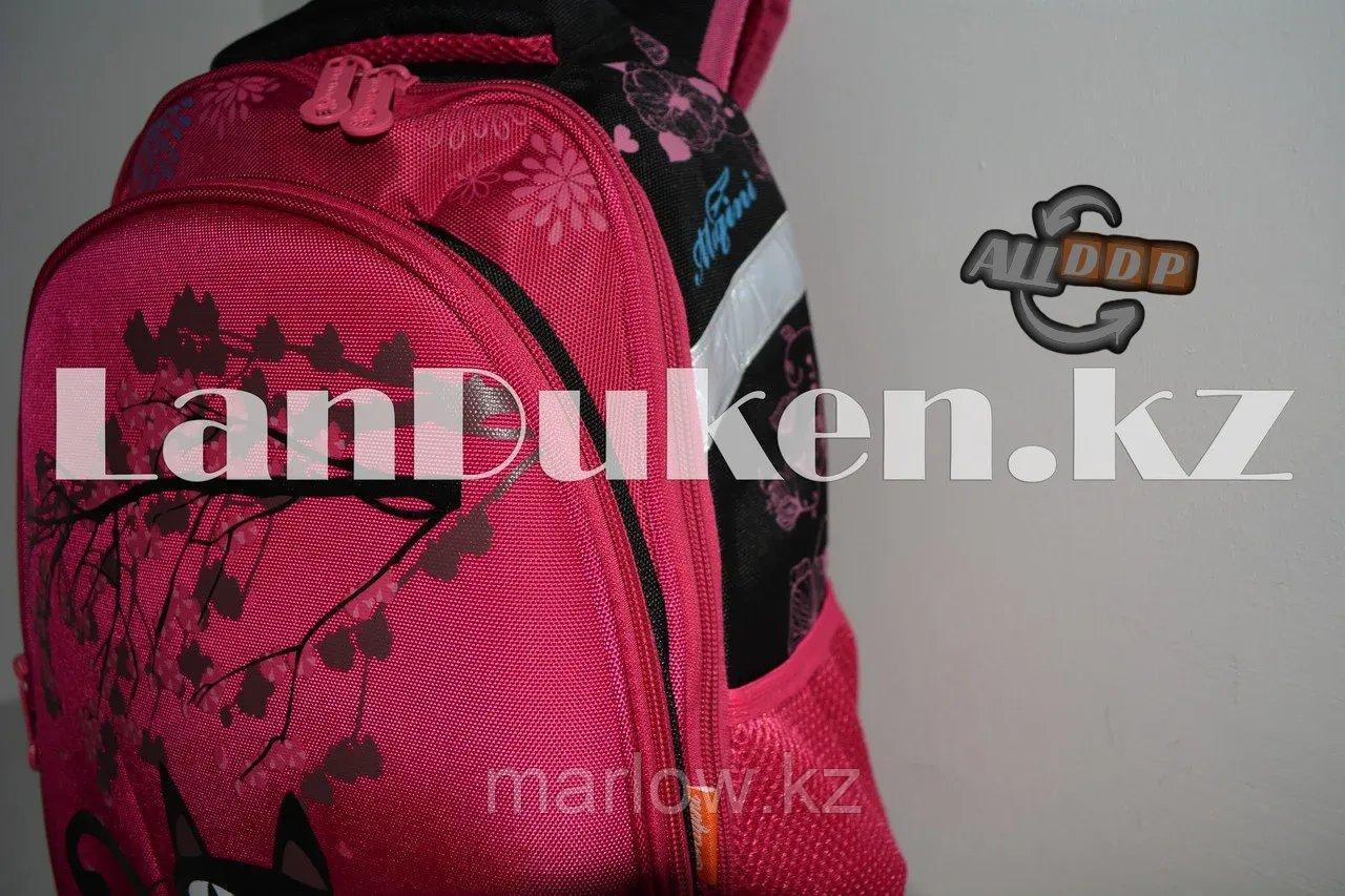 Рюкзак с ортопедической сетчатой спинкой Кошки розовый - фото 7 - id-p111454194