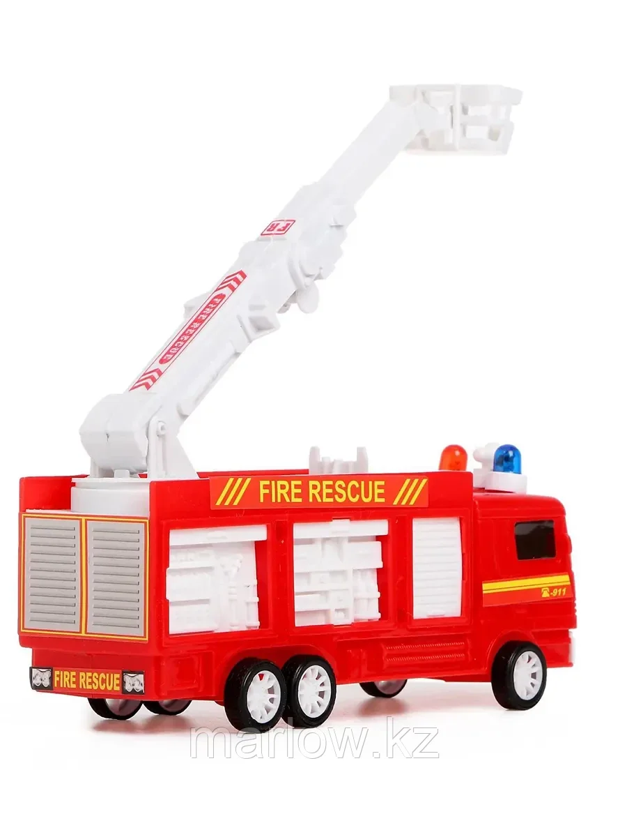 Набор игровой пожарных, пожарная машина(свет,звук) + фигурка пожарного с подвижными конечностями - фото 5 - id-p111443332