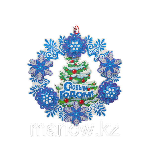 Наклейка "Снежинка"Новогодняя подвеска венок - фото 1 - id-p111461158