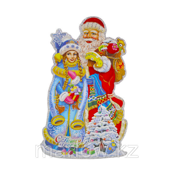 Наклейка "Дед мороз и Снегурочка" - фото 1 - id-p111461238