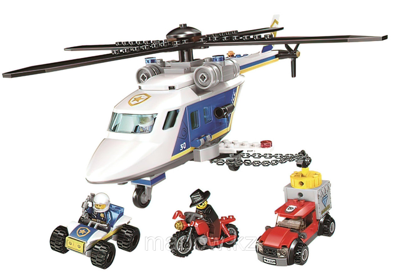 Конструктор Погоня на полицейском вертолете T-11529 аналог LEGO 60243 - фото 2 - id-p111470149