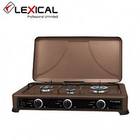 Газовая плита таганок LEXICAL LGS-2813-5 настольная на 3 конфорки Brown