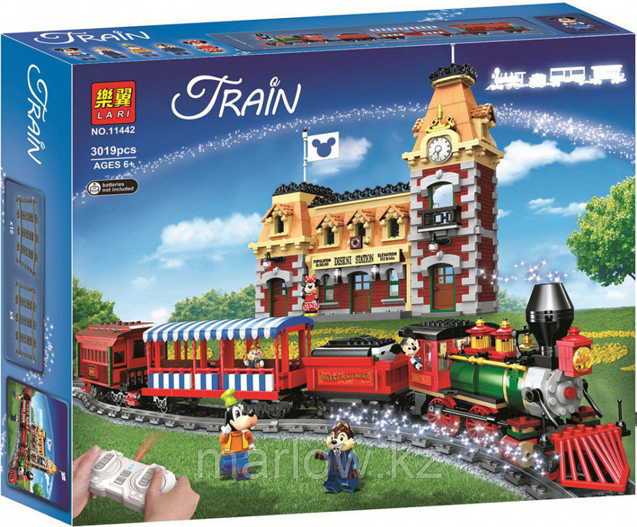 Конструктор Пассажирский Красный поезд на р/у LELE 28032 аналог LEGO 7938 - фото 3 - id-p111471151