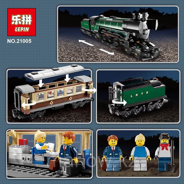 Конструктор Поезд "Изумрудная ночь" на р/у LEPIN 21005 аналог LEGO 10194 - фото 4 - id-p111471168