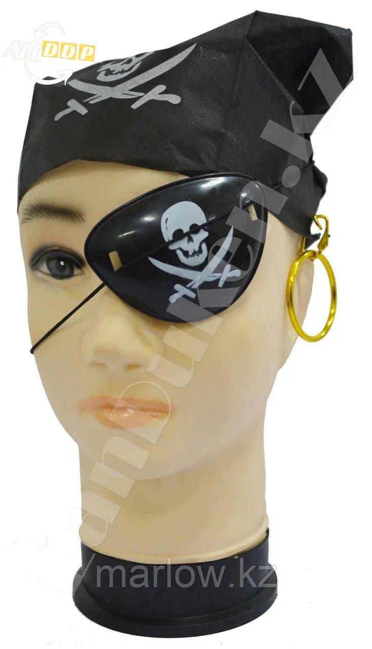 Набор пирата (бандана, повязка на глаз, серьга) для Хэллоуина - фото 1 - id-p111460269