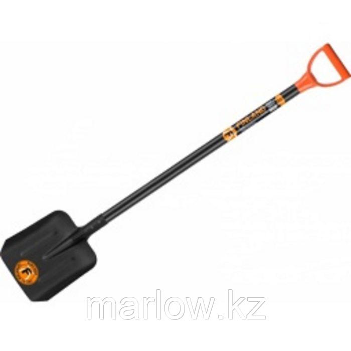 Лопата совковая, толщина 1.6 мм, рёбра жёсткости, деревянный черенок, с ручкой - фото 1 - id-p111465246