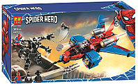 Конструктор Реактивный самолёт Человека-Паука против робота Венома LARI 11500 аналог LEGO 76150