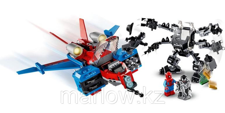 Конструктор Реактивный самолёт Человека-Паука против робота Венома LARI 11500 аналог LEGO 76150 - фото 2 - id-p111471186