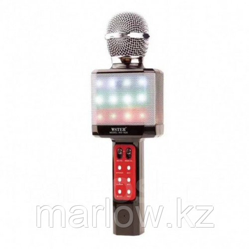 Микрофон-караоке Bluetooth WS-1828 LED изменение голоса - фото 1 - id-p111458335