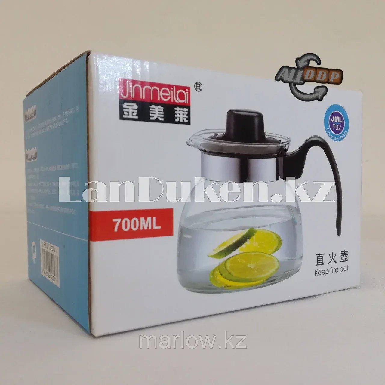 Заварочный чайник Jinmeilai F02 0.7 л стеклянный - фото 8 - id-p111453361