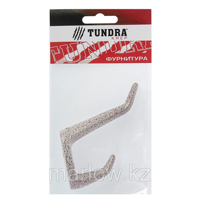 Крючок мебельный двухрожковый TUNDRA krep, КМ02CW, цвет медь на белом - фото 2 - id-p111463299