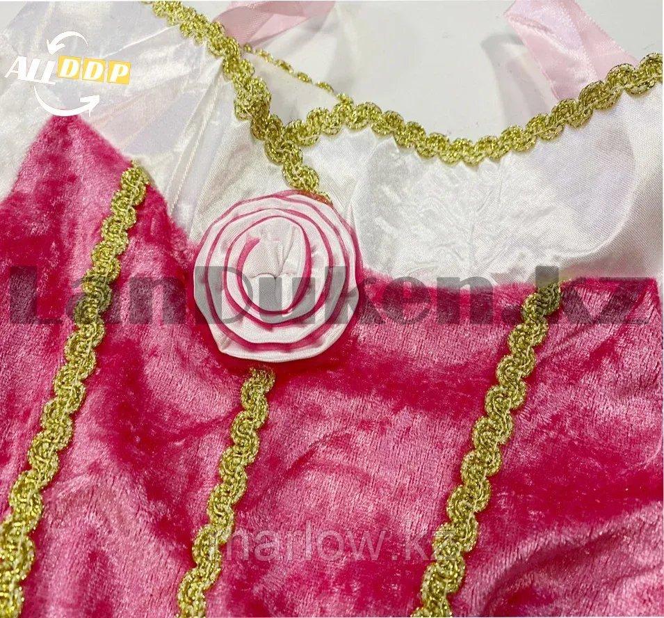 Костюм детский карнавальный Спящая Красавица Аврора принцесса для девочек розовое XF-6935 - фото 7 - id-p111460326