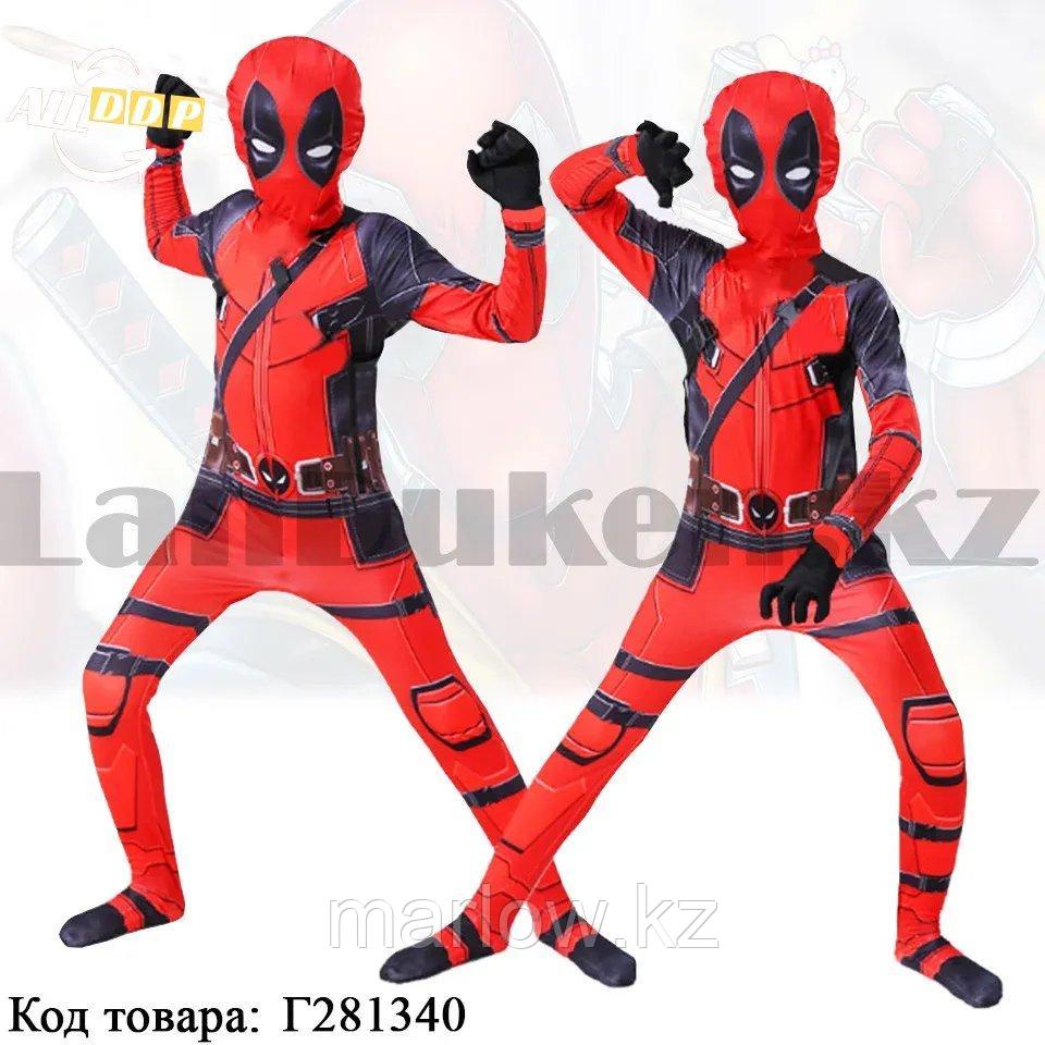 Костюм детский карнавальный цельный с маской для мальчиков Дэдпул Deadpool - фото 1 - id-p111460341