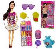 H214C-K3 Кукла с косой Girl fashion с аксес. 3вида, 6шт в уп, цена за 1шт 32*16см, фото 2