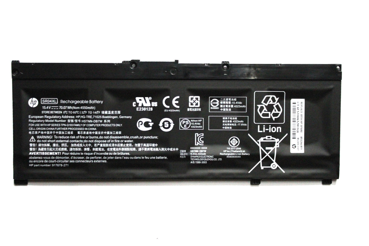 SR04XL батарея для ноутбука HP Omen 15-CE HP Pavilion 15-DC ORIGINAL - фото 1 - id-p75842603