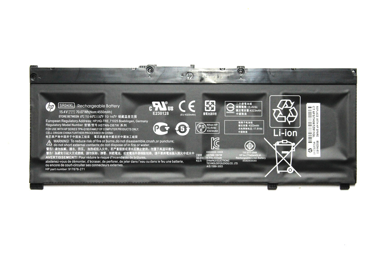SR04XL батарея для ноутбука HP Omen 15-CE HP Pavilion 15-DC ORIGINAL - фото 2 - id-p75842603