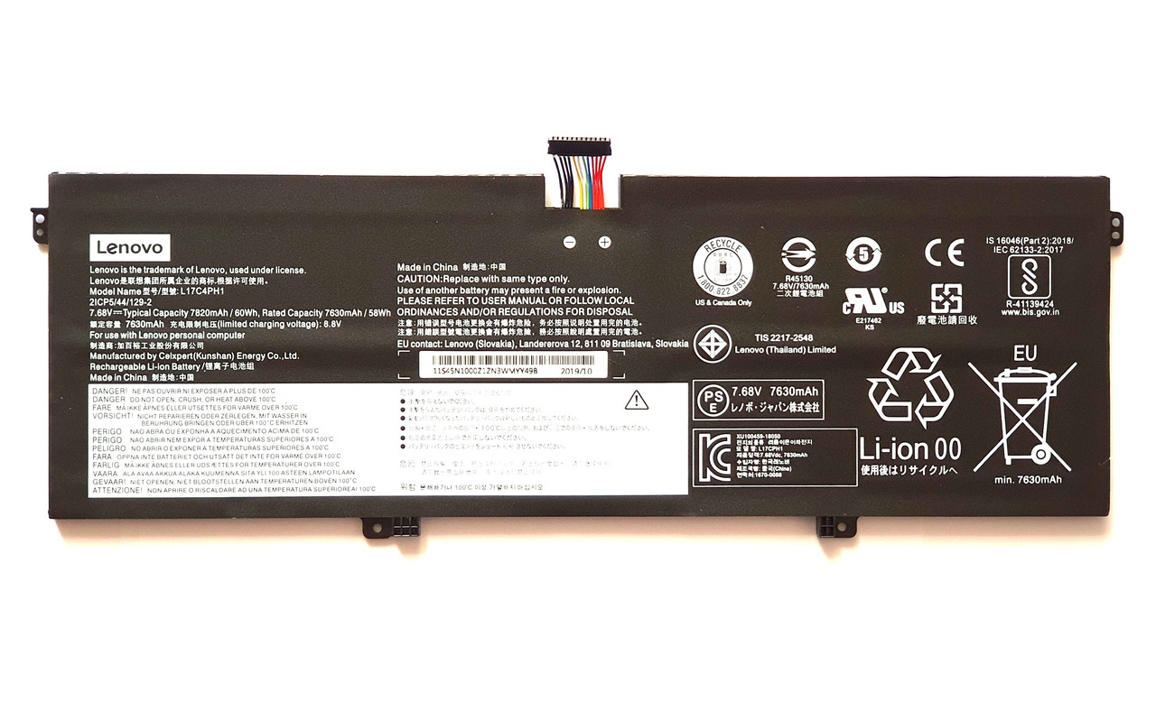 Аккумулятор для Ноутбука Lenovo Yoga C930-13, Yoga 7 Pro L17C4PH1 7.68v 7820mAh 58Wh ORIGNAL