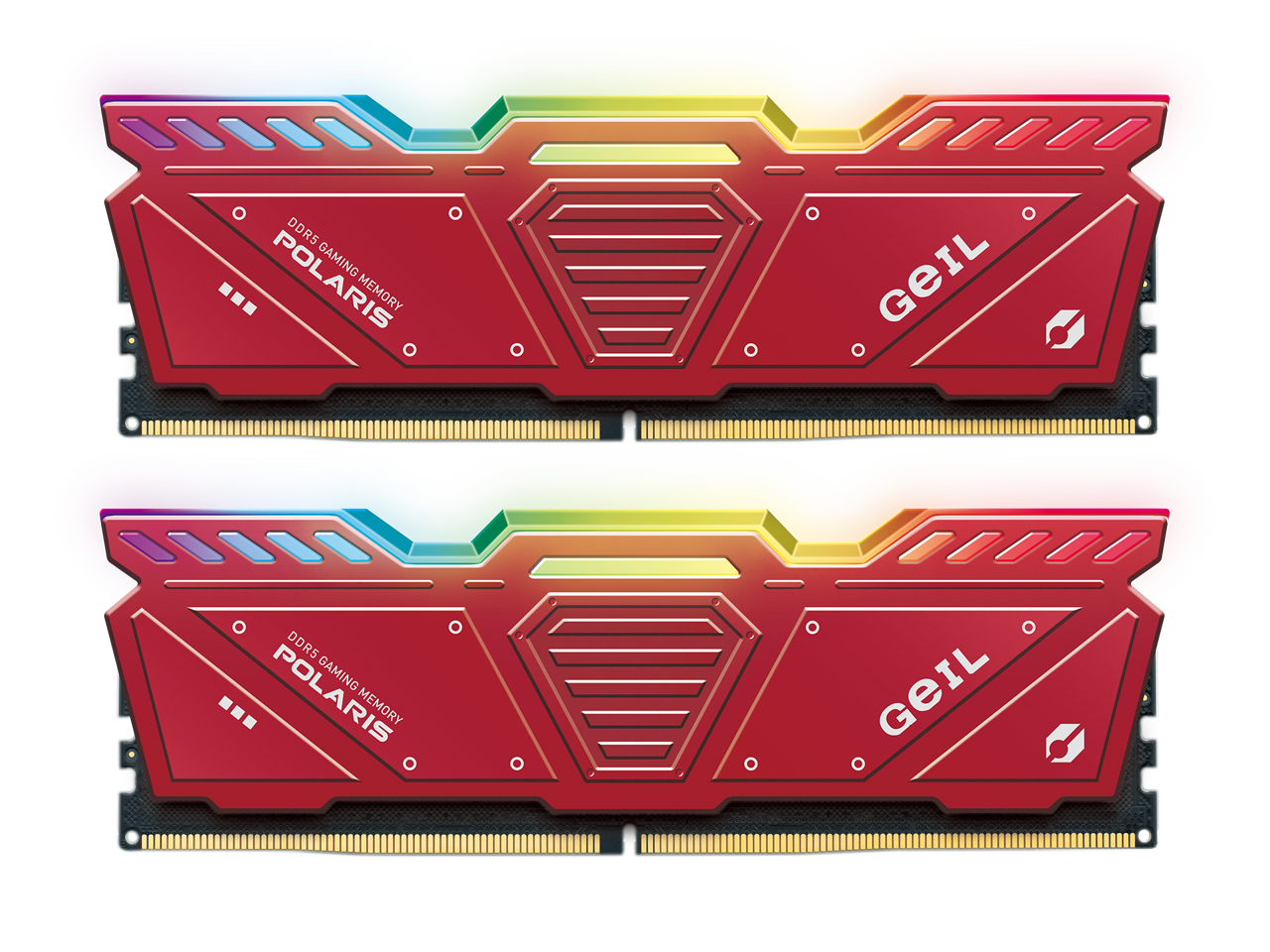 Оперативная память с RGB подсветкой 32GB Kit (2x16GB) GEIL POLARIS RGB Red GOSR532GB5600C46DC