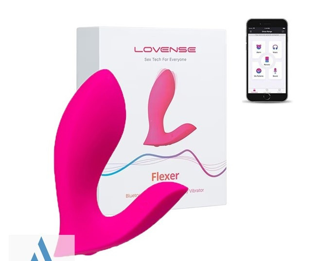 Вибратор для стимуляции точки G и клитора Flexer от Lovense - управление через смартфон