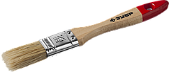 Кисть плоская  ЗУБР "УНИВЕРСАЛ-МАСТЕР", натуральная щетина, деревянная ручка, 25мм