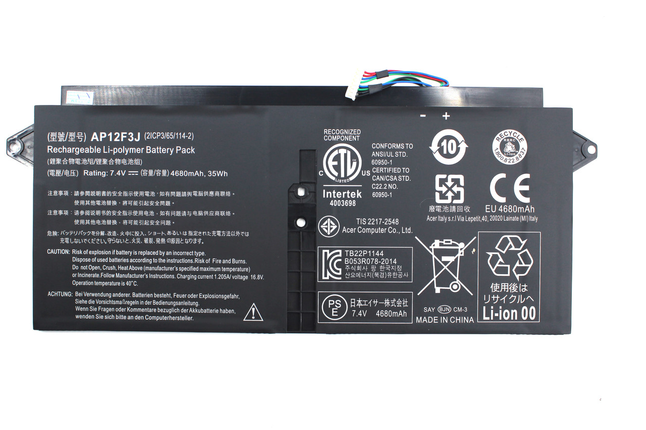 Аккумуляторы для ноутбуков Acer Aspire S7-391, AP12F3J, ORIGINAL - фото 1 - id-p55795941