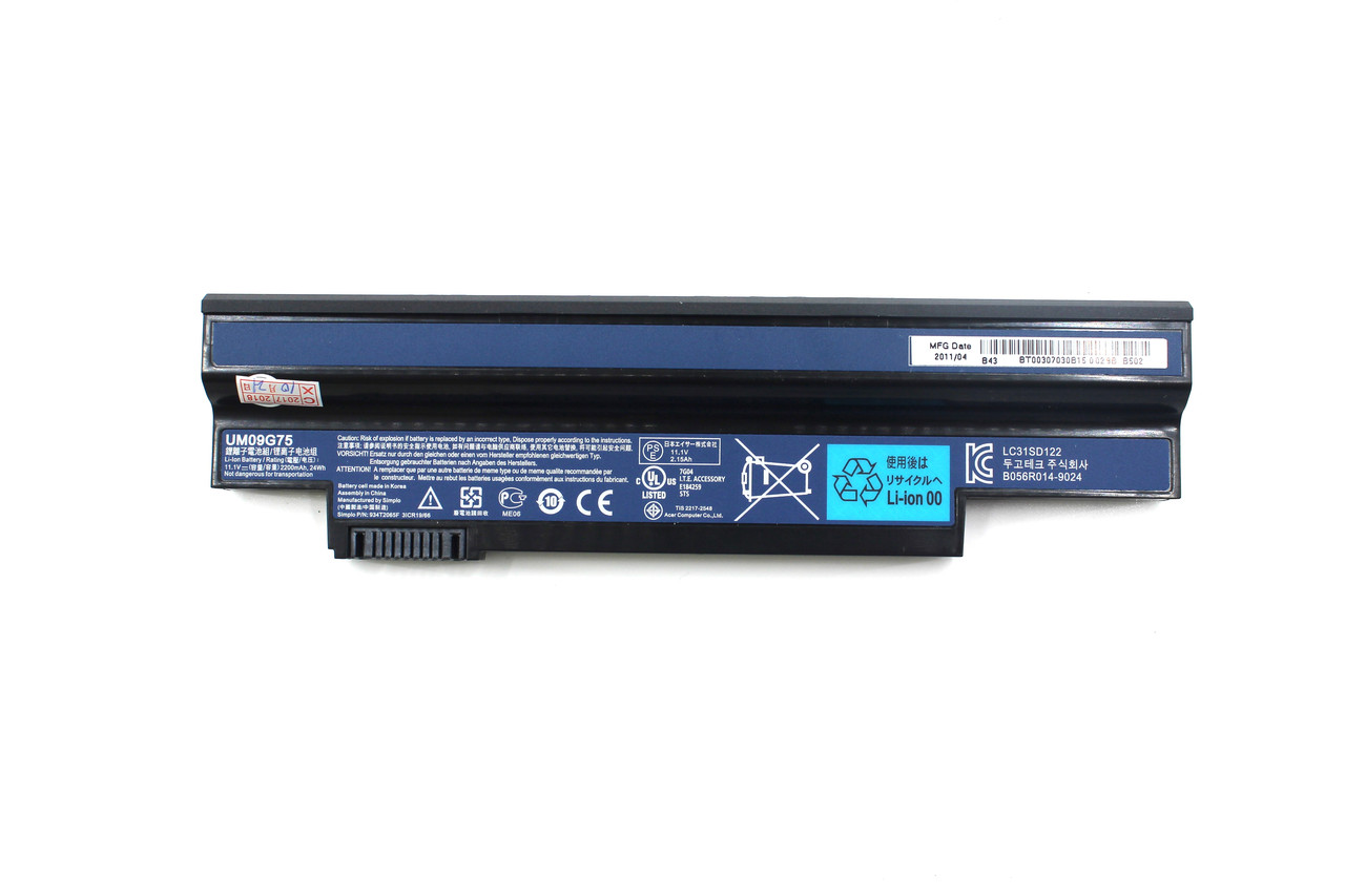 Аккумулятор для Ноутбука Acer Aspire One 532H, UM09G75 ORIGINAL
