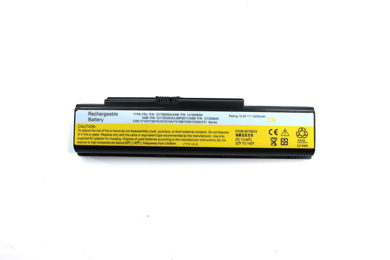 Аккумулятор для Ноутбука Lenovo Y710, 121TM030A