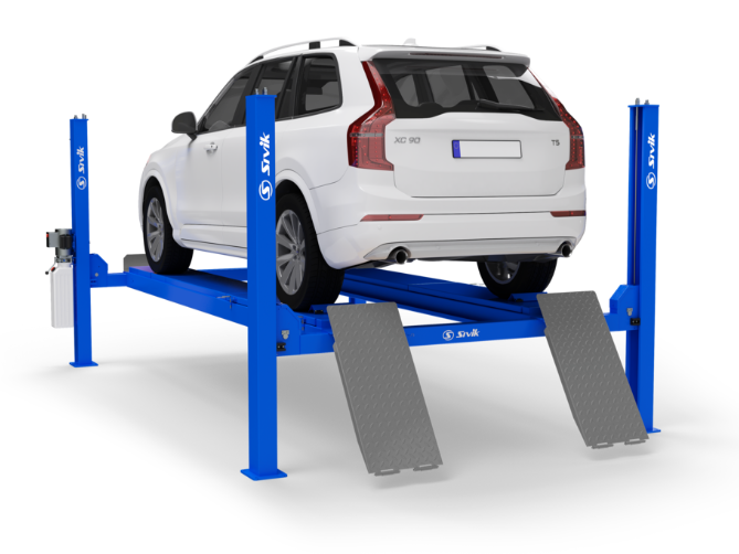 Подъемник 4-х ст. под сход-развал 5 т, с траверсой ПГА-5000/4