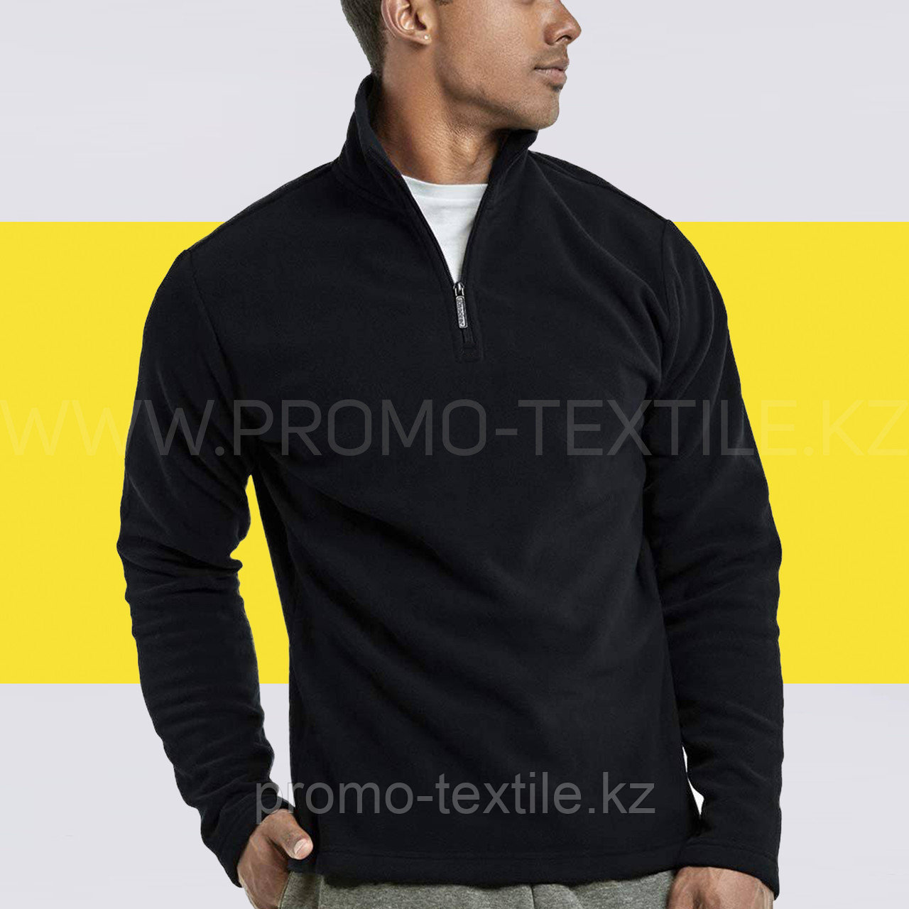 Флисовая кофта черного цвета | Джемпер флисовый пошив на заказ