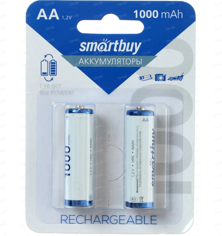 Аккумулятор пальчиковый Smartbuy 1000mA, 1шт - фото 1 - id-p111477906