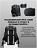 Рюкзак спортивный черный ранец сумка для ноутбука сумка-рюкзак с USB, фото 4