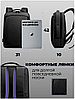 Рюкзак спортивный черный ранец сумка для ноутбука сумка-рюкзак с USB, фото 5