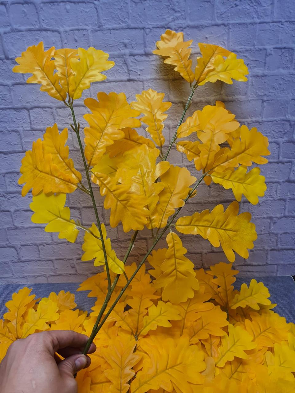 Листья дуба искусственные желтые - фото 2 - id-p111591192