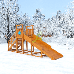 Деревянные зимние горки IgraGrad Зимняя горка "IgraGrad Snow Fox Start", скат 4 м