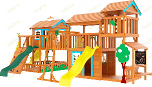Детский игровой комплекс "Домик" IgraGrad Детская деревянная площадка "IgraGrad Домик 6 Совенок"