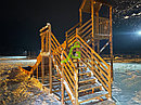 Деревянные зимние горки IgraGrad Зимняя горка "IgraGrad Snow Fox 12 м" с двумя скатами и выкатом 8 м, фото 5