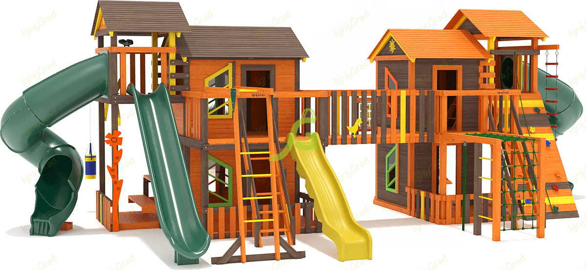 Детский игровой комплекс "Домик" IgraGrad Детская деревянная площадка "IgraGrad Домик 7 мод.1" - фото 8 - id-p111593577