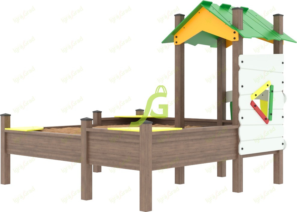 Детская песочница с крышей (мод.2) - фото 3 - id-p111593580