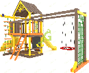 Детские игровые площадки "Шато" IgraGrad Детская площадка IgraGrad Шато с трубой (Дерево) мод.2, фото 5