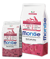 1341 Monge Speciality Line All Breed Adult Monoprotein Beef& Rice, Сухой корм для собак с говядиной, 12кг