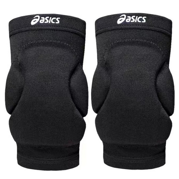 Эластичные наколенники защитные для занятий спортом волейбольные ASICS черные S
