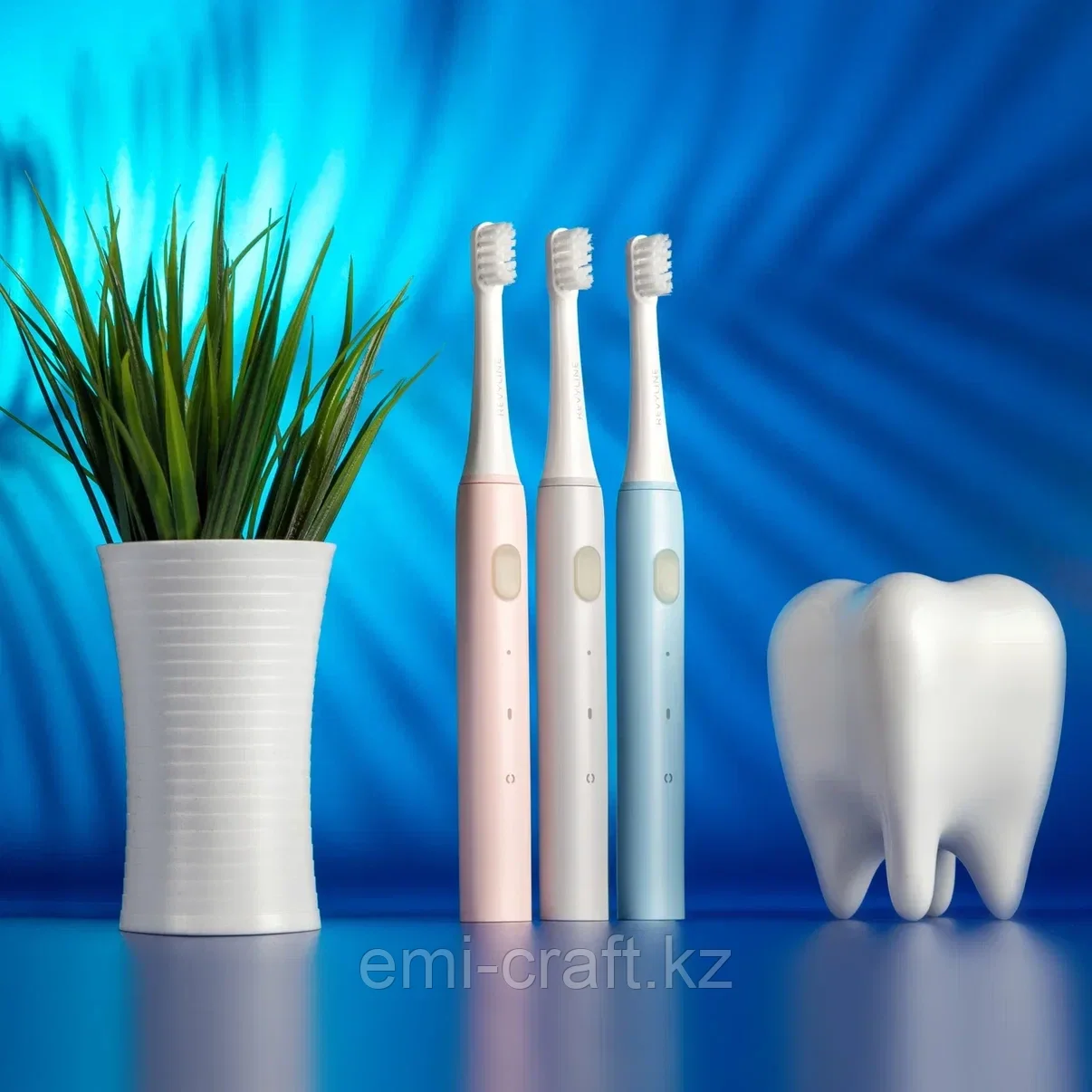 Электрическая звуковая зубная щетка RL050, цвет голубой - фото 7 - id-p110190060